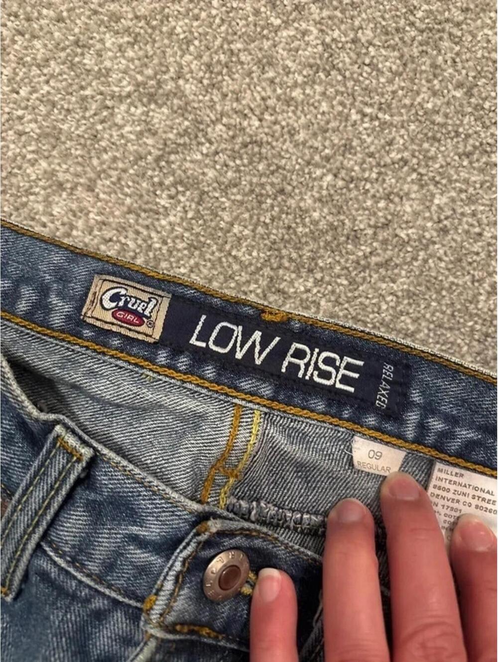 Y2K Cruel Girl Low Rise Relaxed Bootcut Jeans
